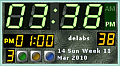 Digital Alarm Clock Eco Green